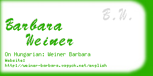 barbara weiner business card